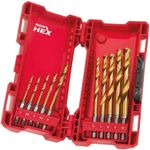 Набор головок, бит, насадок Milwaukee 48894759 set burghie Shockwave HSS-G TiN Red Hex 3-10 mm