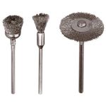 Набор головок, бит, насадок Wolfcraft 2114000 Set de mini-perii din sarma de otel