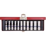 Набор головок, бит, насадок King Tony 2511MR набор торцевых головок глубоких 6 гран. 4-13 мм 1/4