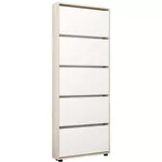 Полка для обуви Mobildor-Lux Leo Slim 100x16x203H cm Sonoma/White