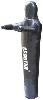 Articol de box SUHS 11587 Manechin de lupta 1 picior 1,5 m din piele, negru 1020-01