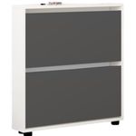 Полка для обуви Mobildor-Lux Leo Slim 100x16x86H cm White/Anthracite