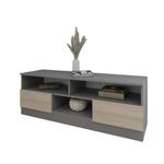 Comodă TV Smartex (16342) Т6 140cm TV Grafit+Stejar Deschis
