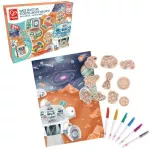 Set de creație Hape E1078 Set magnetic Expediția pe Marte