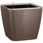 Цветочный горшок Lechuza Quadro Premium 35 LS, Shiny Taupe