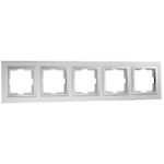 Розетка электрическая Mono Electric 5P серебряная рамка Despina