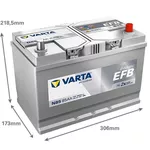 Acumulator auto Varta 85AH 800A(JIS) клемы 0 (306x173x225) S4 028 EFB (585501080K262)