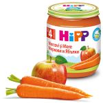 Piure de morcov și mere Hipp (4+ luni), 125g