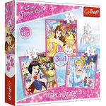 Головоломка Trefl 34833 Puzzles 3in1 Disney Princess