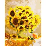 Картина по номерам Richi (07244) Mozaic cu diamante Floarea soarelui 40x50