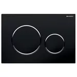 Buton rezervor WC Geberit Sigma20 Negru/Crom 115.882.KM.1