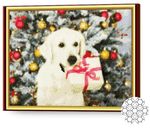 Tablou pe numere Art Gallery GA85565 Mozaic cu diamante 40x50cm Labrador cu cadou