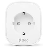 Розетка электрическая ttec 2AP01 Smart Plug Prizi 16A WiFi with Current Protection, White