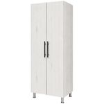 Dulap Mashtab S12591 Tores cu bară (800x500x2000) Stejar Alb