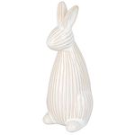 Decor H&S 54793 Statueta Iepure cu relief 18cm, porcelan