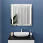 Oglindă baie Bayro Sirius 800x800 LED 3C touch c подогревом, часами и термометром