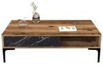 Журнальный столик Trendy Istanbul, Nuc, Marmura Neagra 105x32x60cm