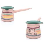 Турка для кофе Metalac 57040 Ibric emailat Have A Beautiful Day 0.4l, pentru 4cani