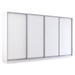 Dulap Mobildor-Lux Fox uși glisante din PAL (380x60x200H cm) Alb