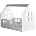 Кровать Happy Babies House Windows L01 70x140 (White/Light Pear)