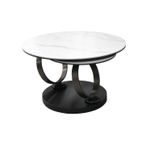 Журнальный столик Deco Dion Matte White Marble + Dark Bronze
