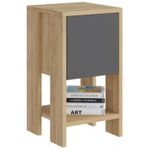 Noptieră Trendy Ema Stejar, Antracit, 30x55x30cm (GTR001506)