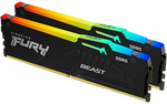 32GB DDR5-5600MHz  Kingston FURY Beast RGB (Kit of 2x16GB) (KF556C40BBAK2-32), CL40-40-40, 1.25V,Blk