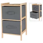 Etajeră Storage Solutions 55263 Dulap 2 sectiuni, 27.5x25x46cm lemn/textil