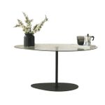 Măsuţă cafea Trendy Porto, Transparent, Negru