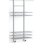 Raft de baie Teknotel Raft 2 niveluri metal 17x30x50cm, chrom