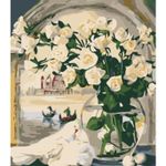 Картина по номерам Richi R10A/31 (07329) Mozaic cu diamante Trandafiri albi 40x50