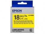 Tape Cartridge EPSON LK-5YBVN; 18mm/7m Vinyl, Black/Yellow, C53S655028