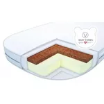 Lenjerie de pat pentru copii Veres 50.2.07 матрас в люльку Coconut+Elastic foam 80*60*7 см.