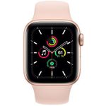 Apple Watch SE 44mm Aluminum Case with Pink Sand Sport Band, MYDR2 GPS, Gold