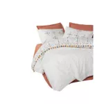 Lenjerie de pat Cotton Box Milis Tile Red Ranfors (2 persoane Euro)