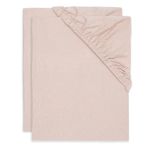 Lenjerie de pat pentru copii Jollein 2511-507-67069 Cearsaf cu elastic Jersey Wild Rose, 120x60cm, 2buc