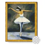 Картина по номерам Art Gallery GA79379 Mozaic cu diamante 40x50cm Balerina gratioasa