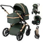 Сărucior pentru copii Kikka Boo Darling Army Green 2024, transformabil 3in1 (3800171209687)