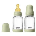 Поильник BIBS 5219250 Set 2 biberoane din sticla Sage cu tetina din latex flux lent, 120ml
