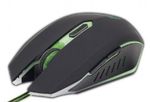 Gaming Mouse GMB MUSG-001-G, Optical, 600-2400 dpi, 6 buttons, Backlight, Black-Green, USB