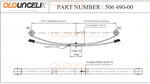Рессора задн.Ford Transit (07-) 2.6t 2 лист (60mm)