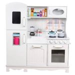 Игрушечная кухня и посуда Richi (63253) Деревянная кухня для девочек со звуками и светом