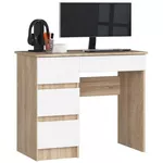 Офисный стол Akord A-7 90 Left (Sonoma Oak/White)