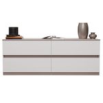 Comodă Bayro Harmony 1500x560x450 серый камень фасад белый