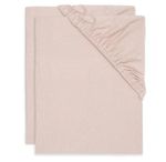 Lenjerie de pat pentru copii Jollein 2511-507-67069 Cearsaf cu elastic Jersey Wild Rose, 120x60cm, 2buc