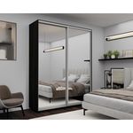 Шкаф Nex Home Dulap cu uși glisante 200x60x220cm, Oglinda, Antracit