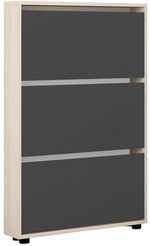 Raft pentru încălțăminte Mobildor-Lux Leo Slim 50x16x125H cm Sonoma/Anthracite
