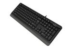 Keyboard A4Tech FK10, Multimedia Hot Keys, Laser Inscribed Keys , Splash Proof, Black/Grey, USB