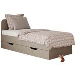 Pat pentru copii MebelStar 900 LILU 90x200 (cu sertare) Cashmere (MBS-1302)