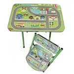Set de mobilier pentru copii Richi (897211) Masa cu scaun Orășel, 60x40cm
